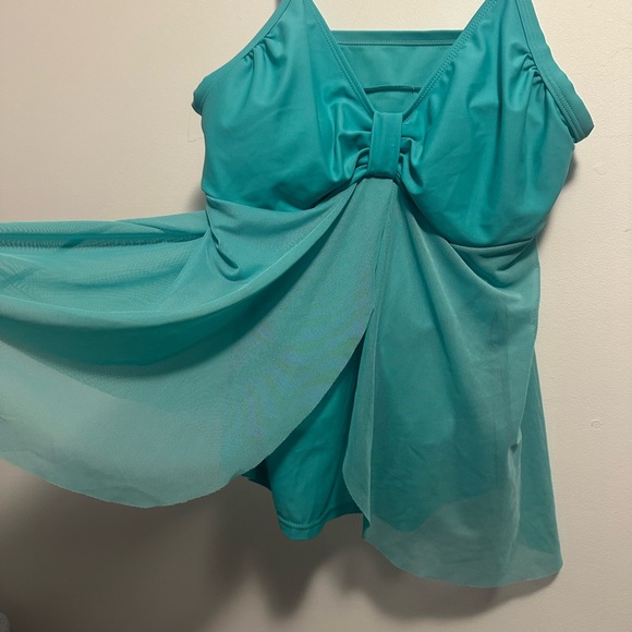 Teal Sleeveless Tankini - Picture 2 of 5